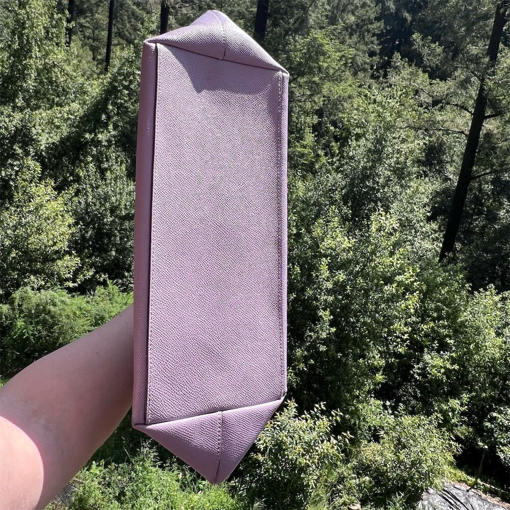 COACH Purple Zip Top Tote Shoulder Bag with Silver Hardware AUTHENTIC - Picture 3 of 12